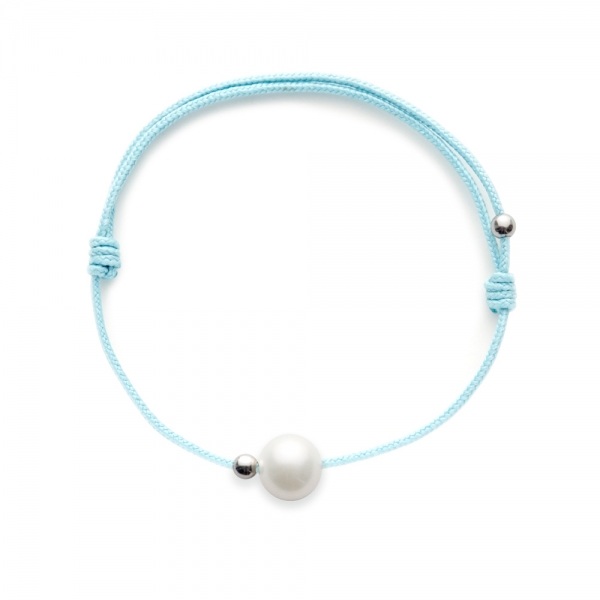Bracelet perle d'eau douce sur cordon